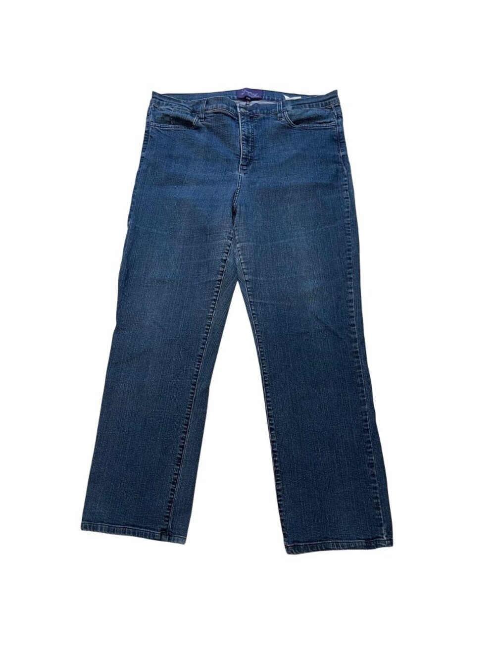 NYDJ Straight Leg Jeans Women's Plus Size 20W Lift & Tuck Technology Embroidered